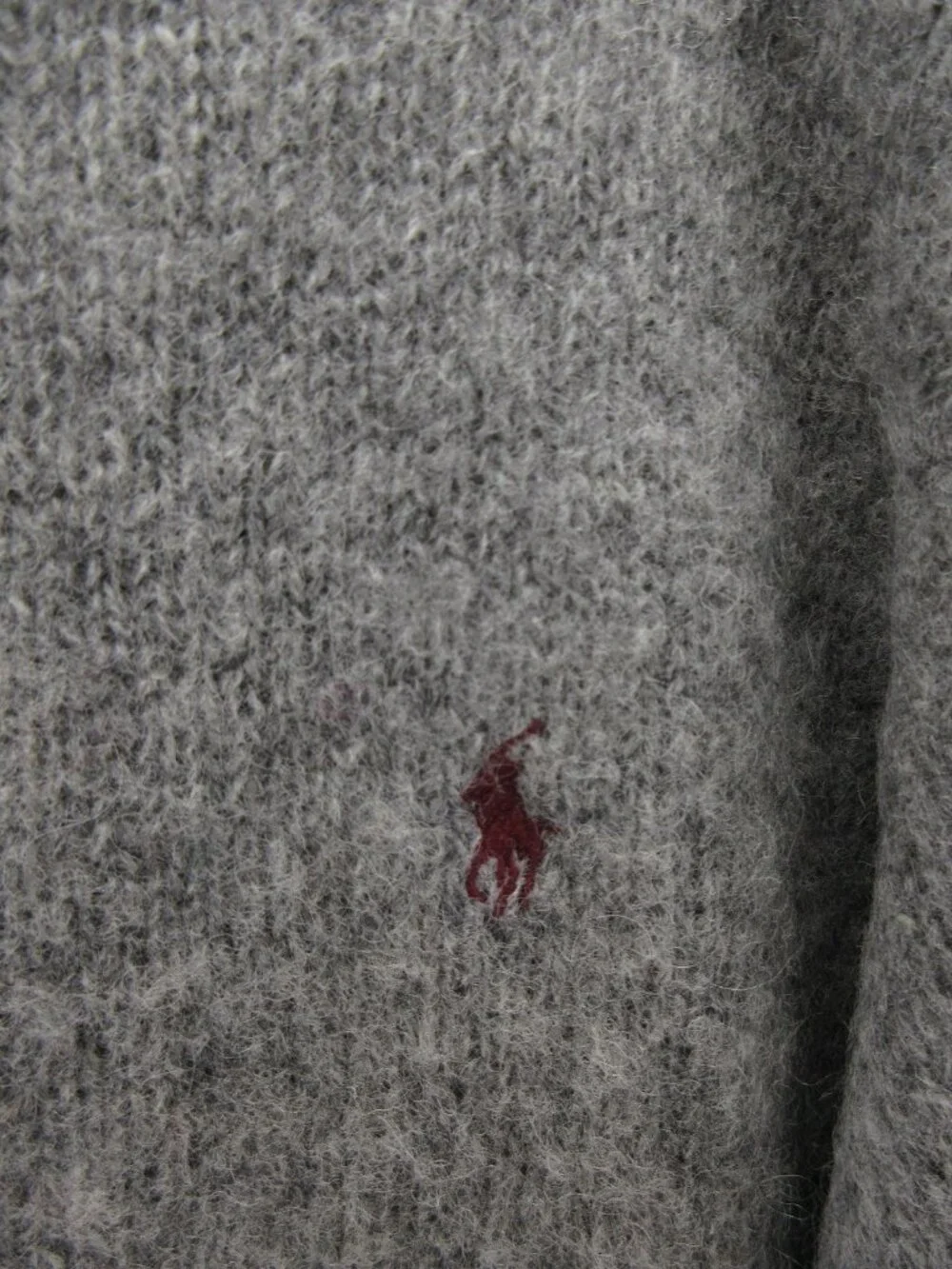 VGT Polo Ralph Lauren Sweater 44 Wool Fuzzy Knit Pullover Pony Large